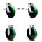 Service Caster 8 Inch Kingpinless Green Poly on Steel Wheel Caster Swivel Locks 2 Rigid, 2PK SCC-KP30S820-PUR-GB-BSL-2-R-2 - alternate 1